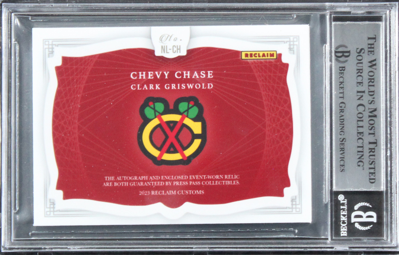 Chevy Chase Christmas Vacation Signed Relic Card One of One BAS Slab #16567375