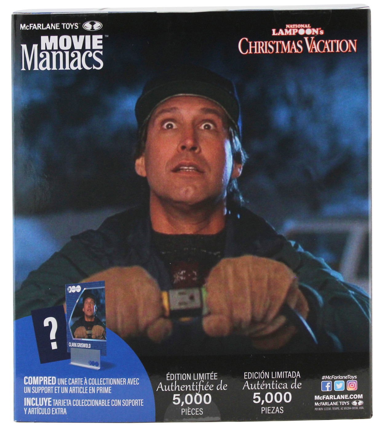 Chevy Chase Christmas Vacation Signed McFarlane Clark Griswold Figure BAS Wit