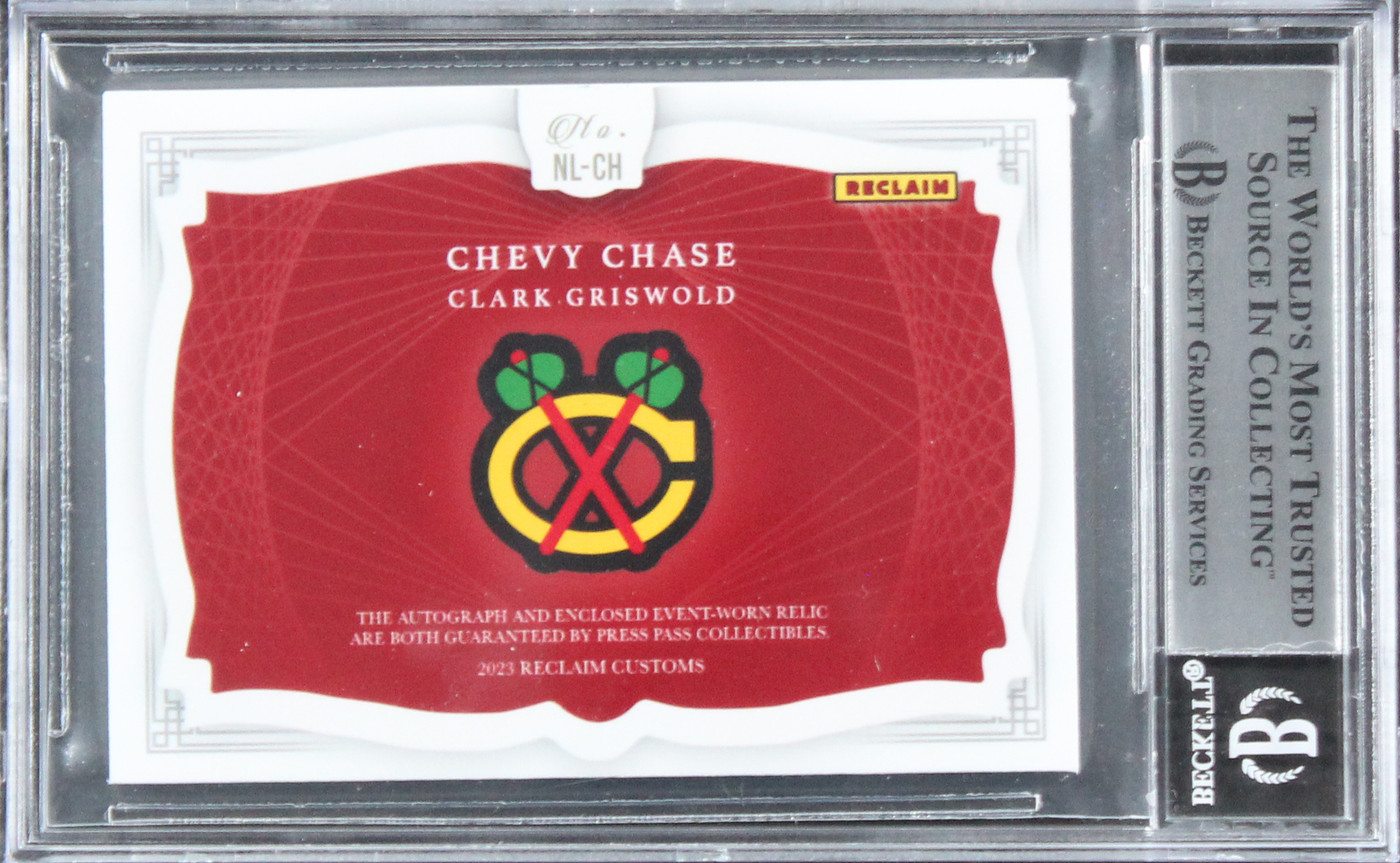 Chevy Chase Christmas Vacation Signed Relic Card One of One BAS Slab #16567420