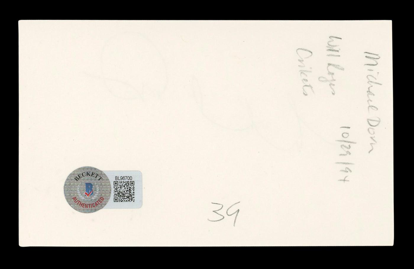 Michael Dorn Star Trek Authentic Signed 3x5 Index Card Autographed