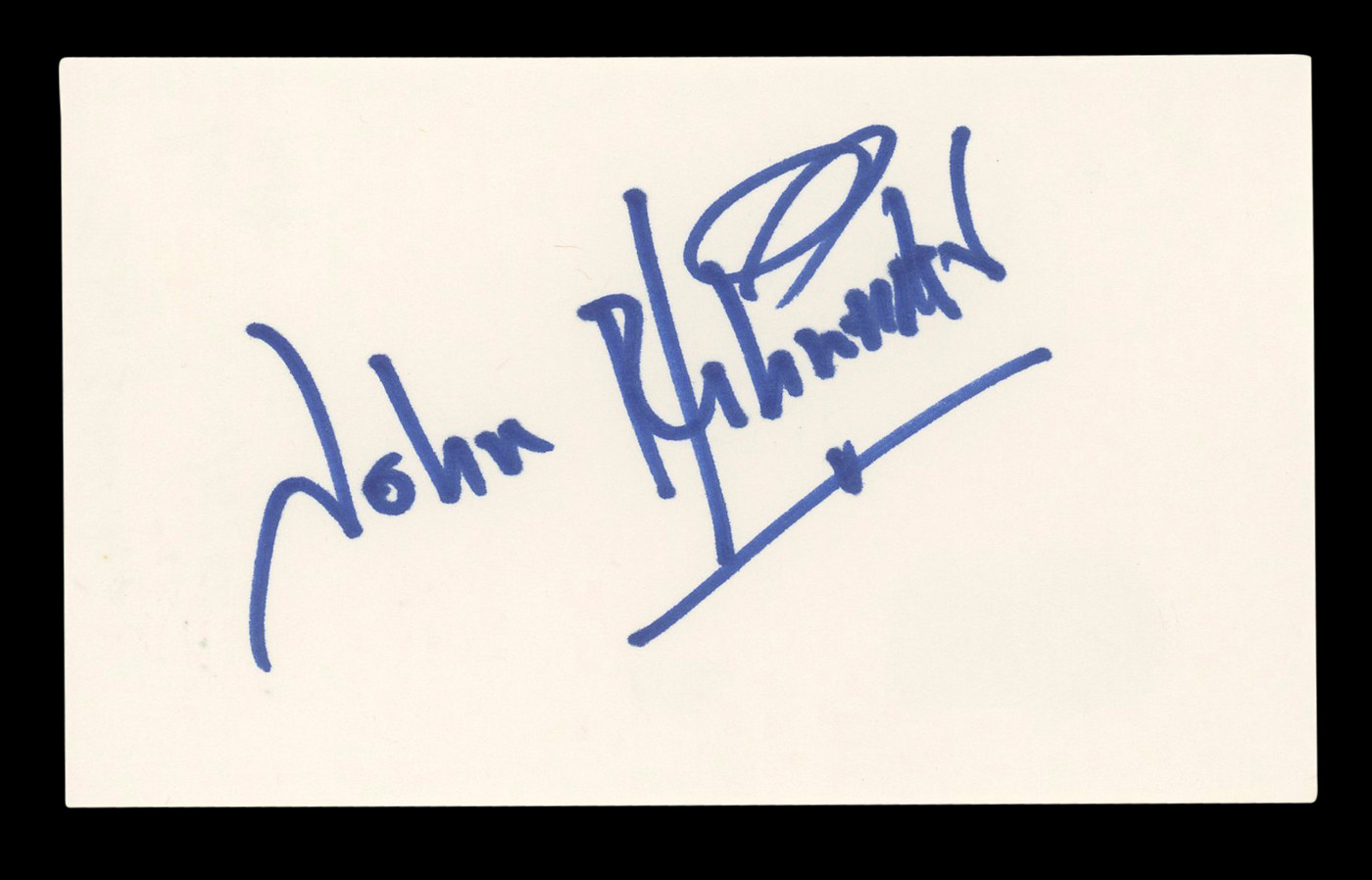 John Schneider The Dukes Of Hazzard Authentic Signed 3x5 Index Card BAS #BL96759