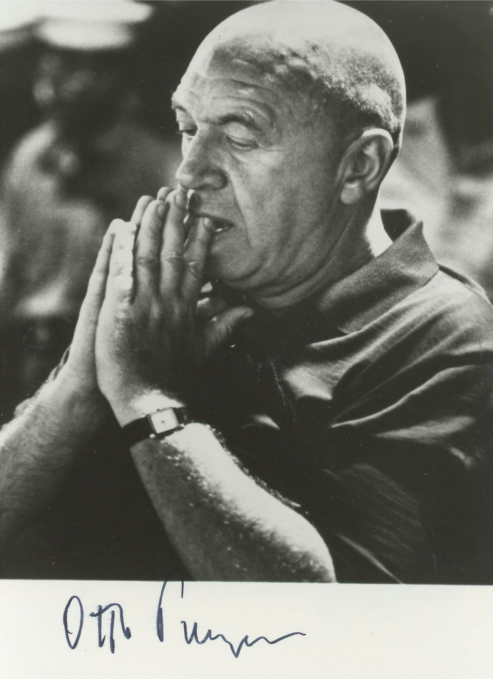 Otto Preminger Laura Authentic Signed 3.5x5.5 Black & White Photo BAS #BK43349