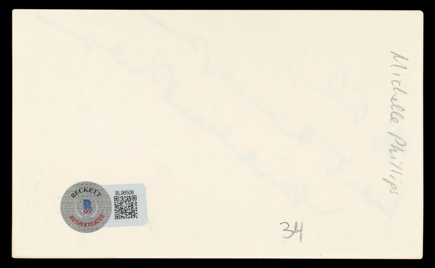 Michelle Phillips Knots Landing "To Al" Signed 3x5 Index Card BAS #BL96506