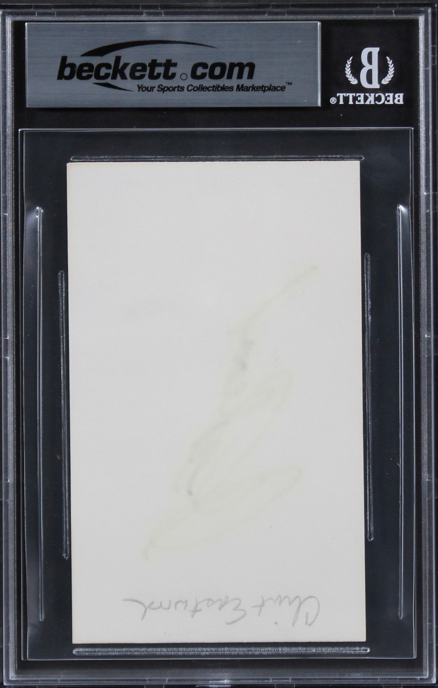 Clint Eastwood The Good, the Bad and the Ugly Signed 3x5 Index Card BAS Slabbed