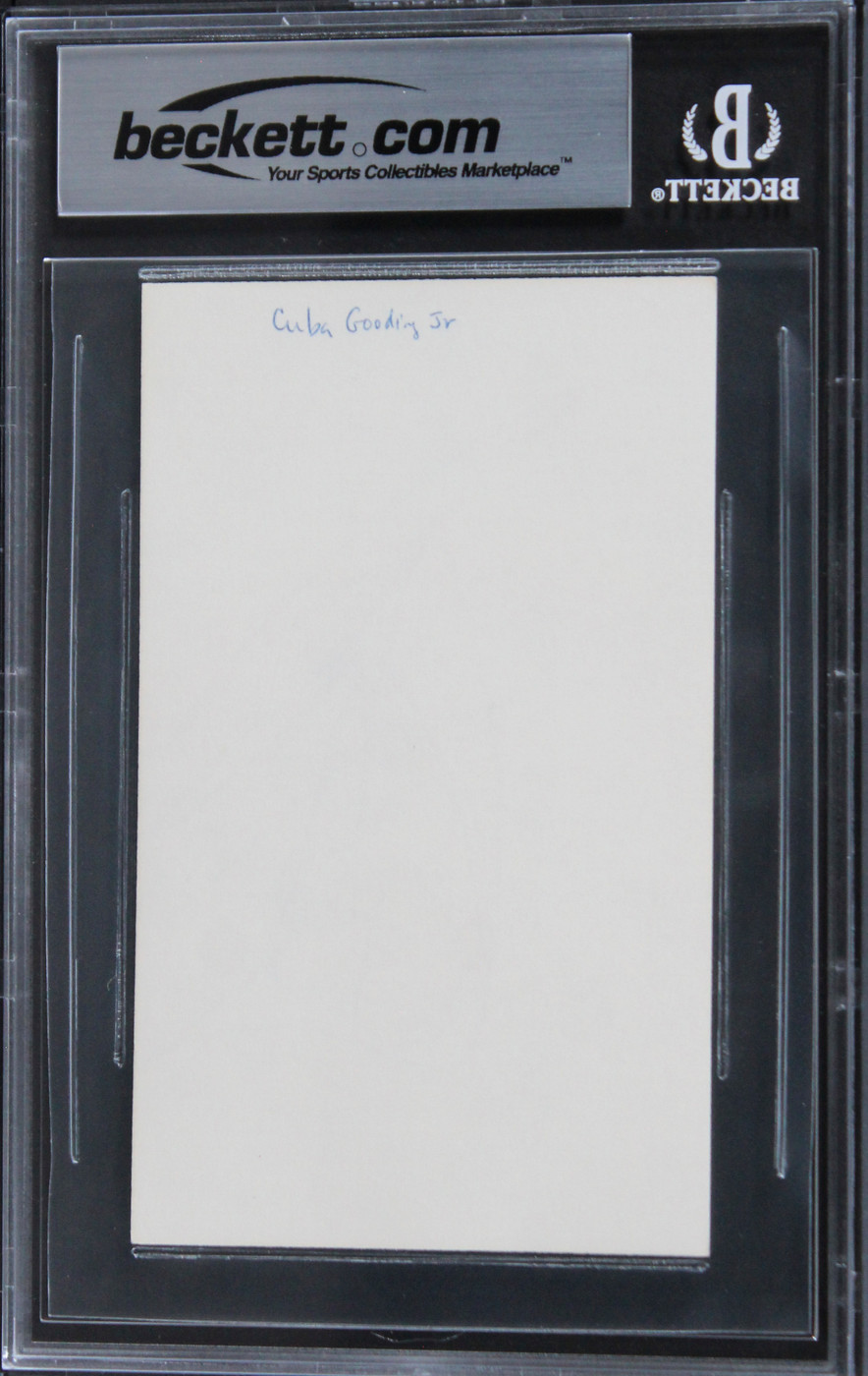 Cuba Gooding Jr. Boyz N The Hood Authentic Signed 3x5 Index Card BAS Slabbed 3