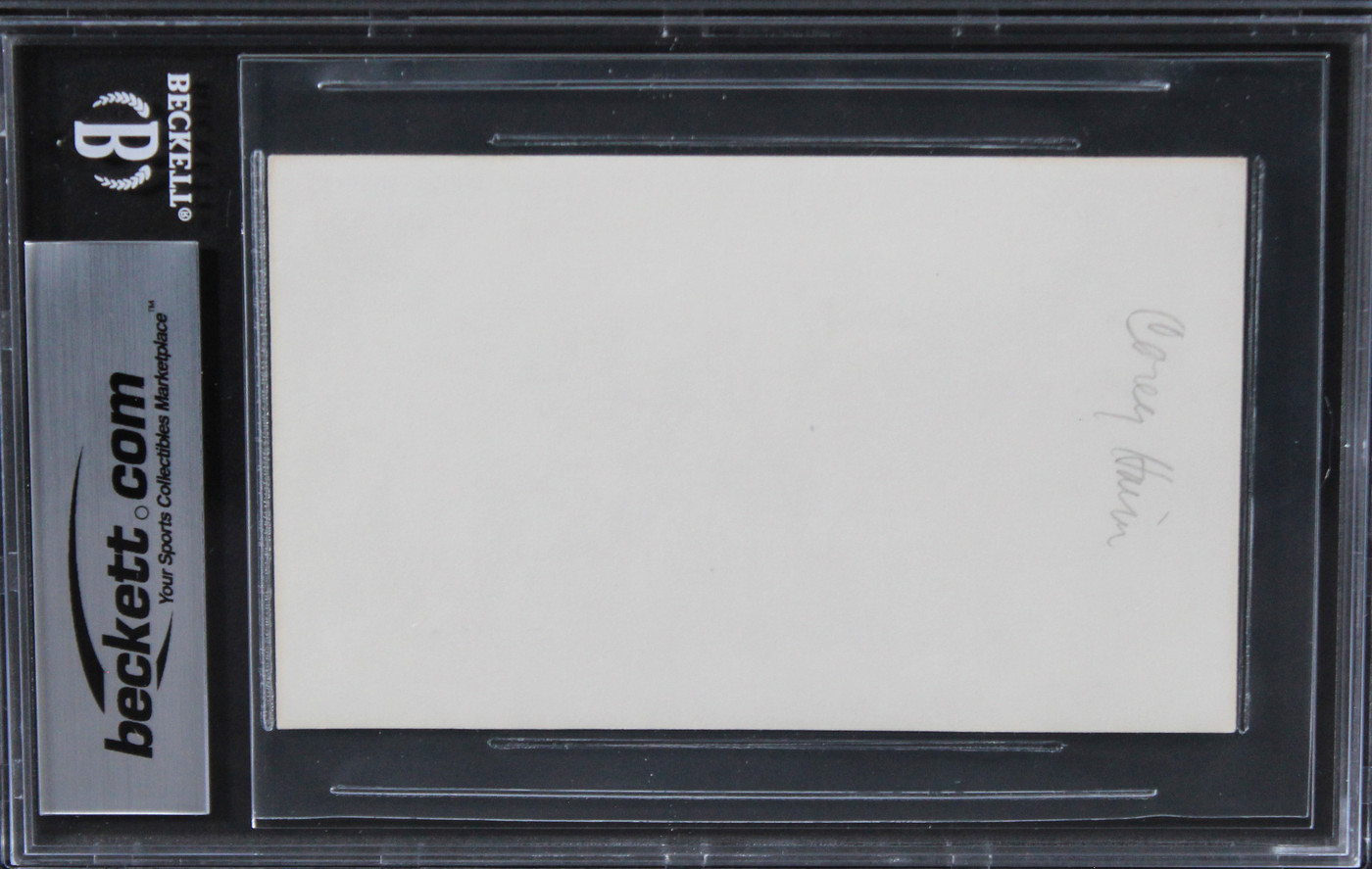 Corey Haim The Lost Boys Authentic Signed 3x5 Index Card Autographed BAS Slabbed