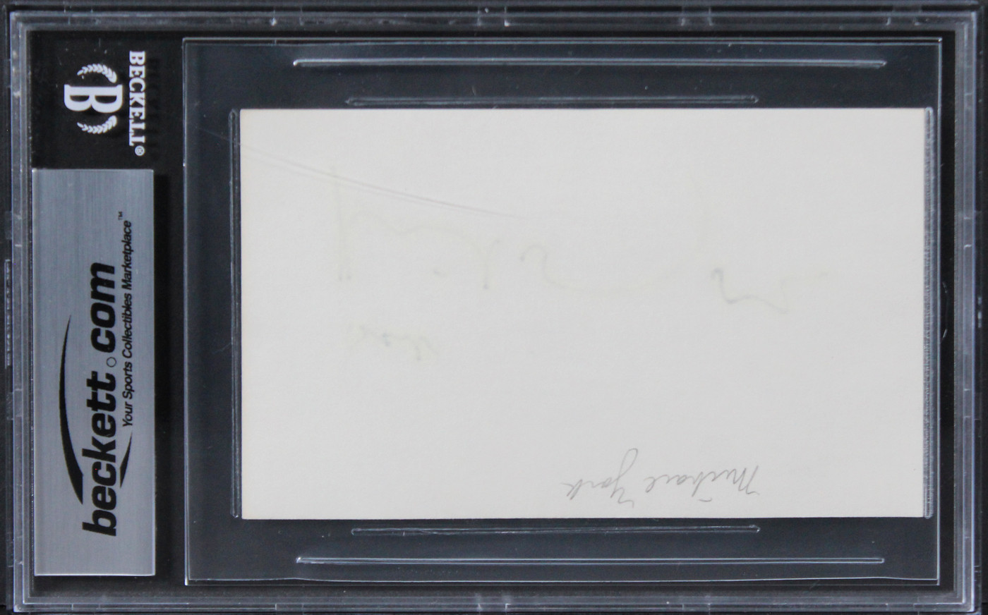 Michael York Austin Powers Authentic Signed 3x5 Index Card BAS Slabbed