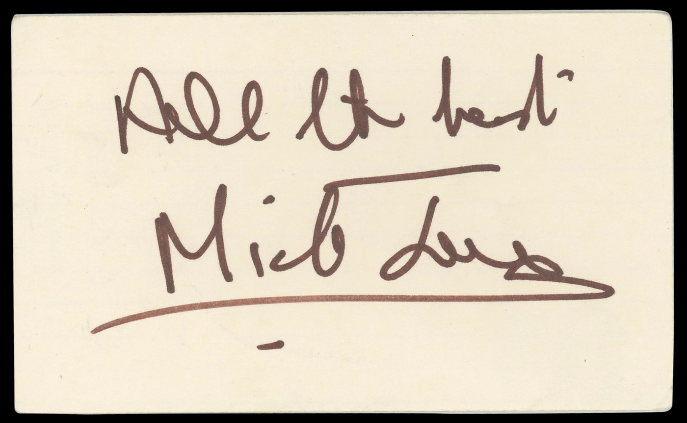 Mick Jones Foreigner "All In Love" Authentic Signed 3x5 Index Card BAS #BM56976