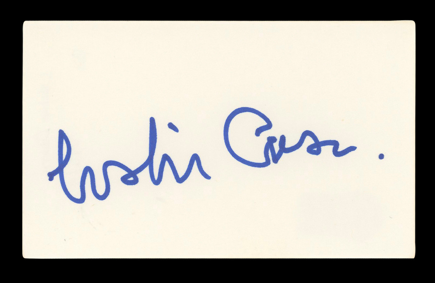 Leslie Caron An American in Paris Signed 3x5 Index Card Autographed BAS #AD70142