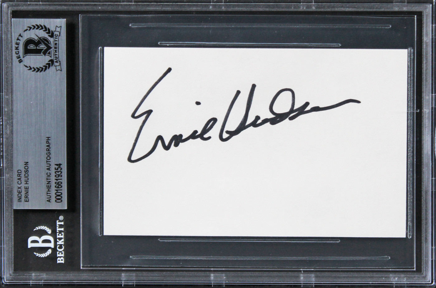 Ernie Hudson Ghostbusters Authentic Signed 3x5 Index Card BAS Slabbed 2