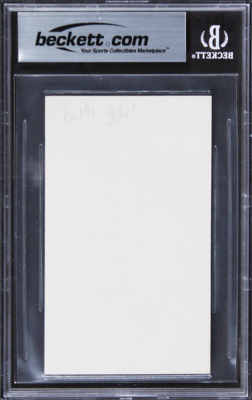 Billy Idol Musician Authentic Signed 3x5 Index Card Autographed BAS Slabbed