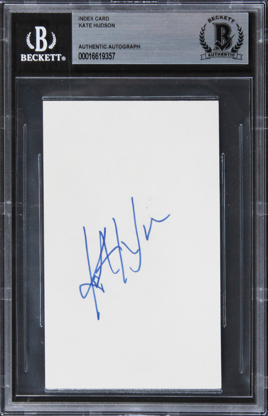 Kate Hudson How to Lose a Guy in 10 Days Signed 3x5 Index Card BAS Slabbed 1