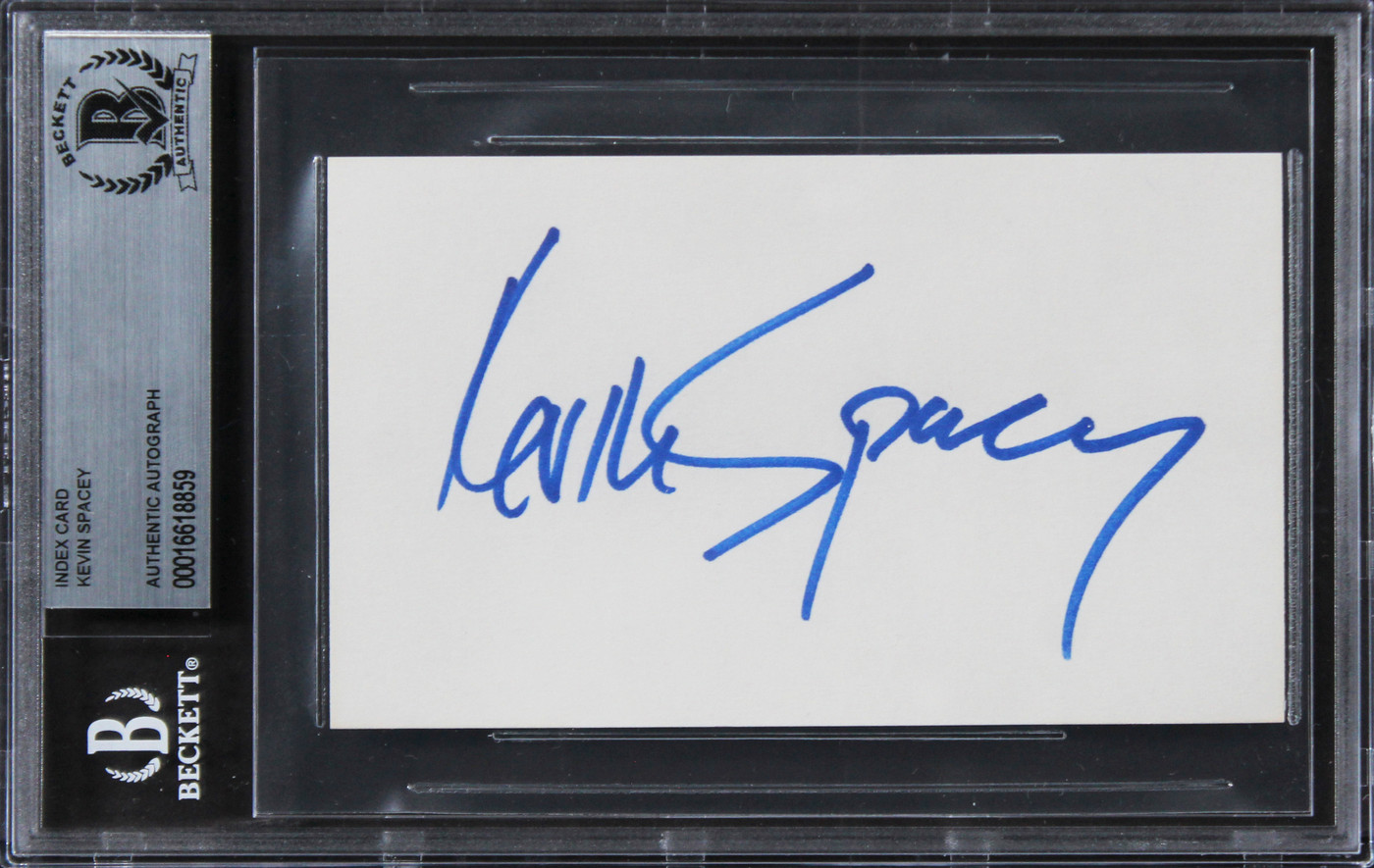 Kevin Spacey The Usual Suspects Authentic Signed 3x5 Index Card BAS Slabbed 2