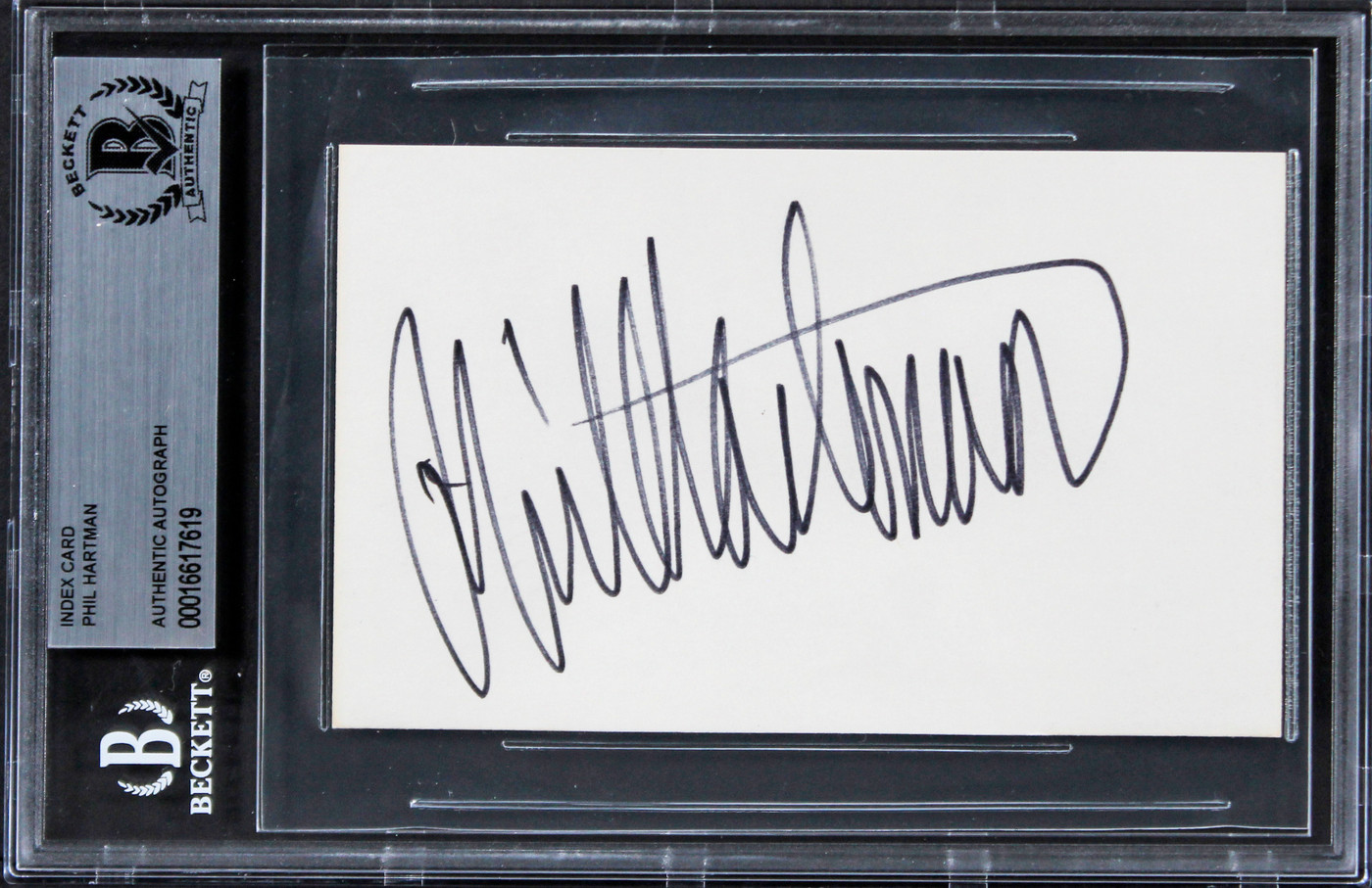 Phil Hartman Saturday Night Live Authentic Signed 3x5 Index Card BAS Slabbed 1