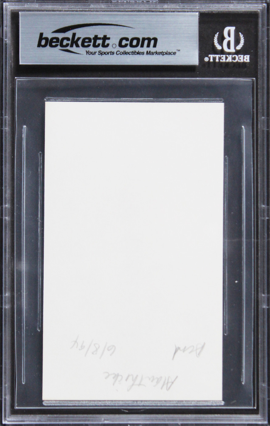 Alan Thicke Growing Pains Authentic Signed 3x5 Index Card BAS Slabbed 1