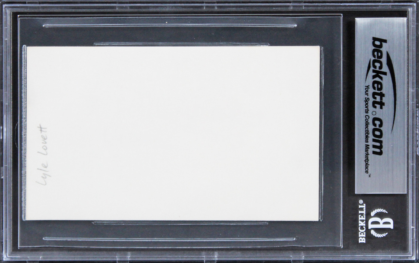 Lyle Lovett Singer "To Al Thomas 91" Authentic Signed 3x5 Index Card BAS Slabbed