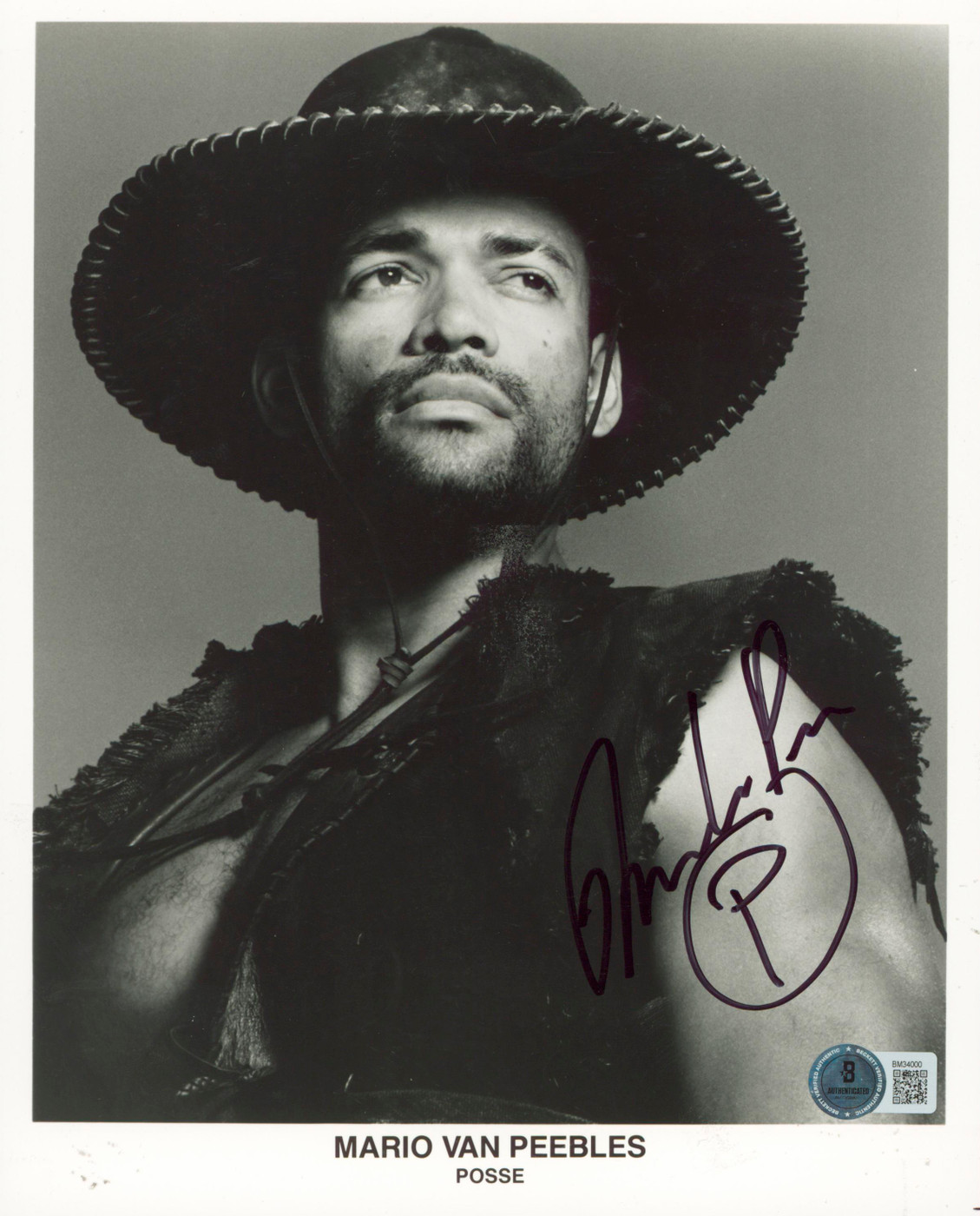Mario Van Peebles Posse "Posse" Authentic Signed 8x10 Photo BAS #BM34000