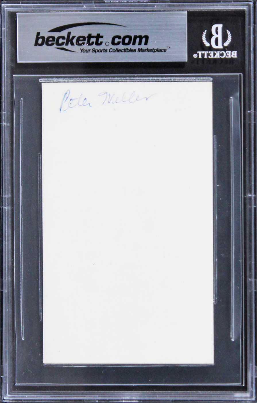 Peter Weller RoboCop Authentic Signed 3x5 Index Card Autographed BAS Slabbed