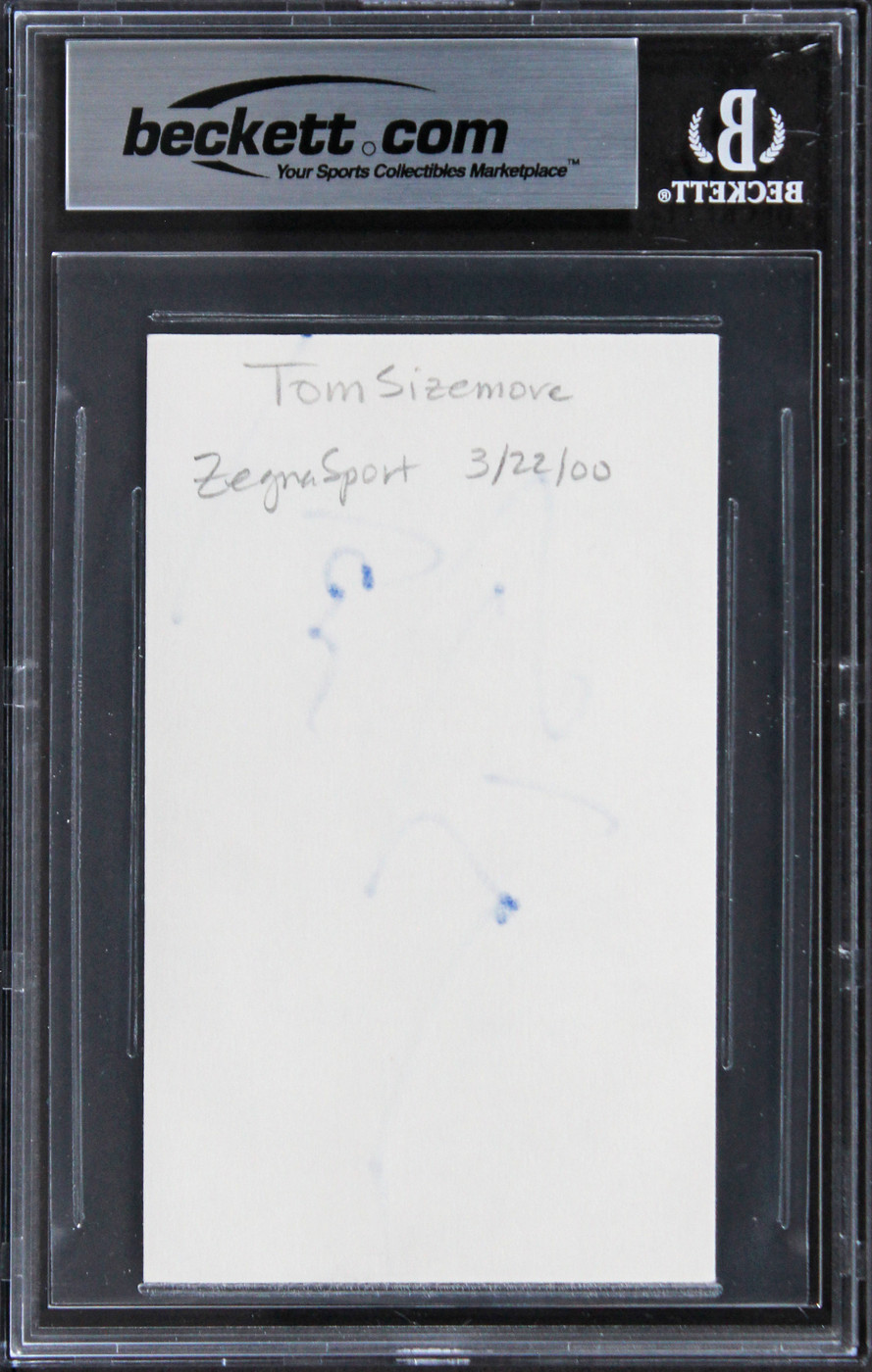 Tom Sizemore Saving Private Ryan Authentic Signed 3x5 Index Card BAS Slabbed 1