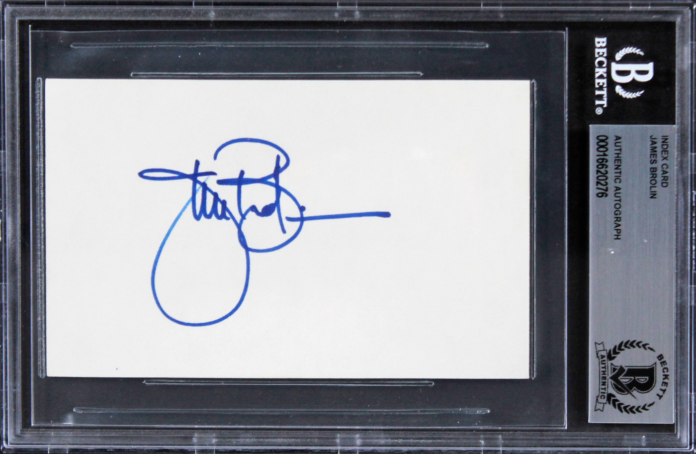 James Brolin The Amityville Horror Signed 3x5 Index Card Autographed BAS Slabbed