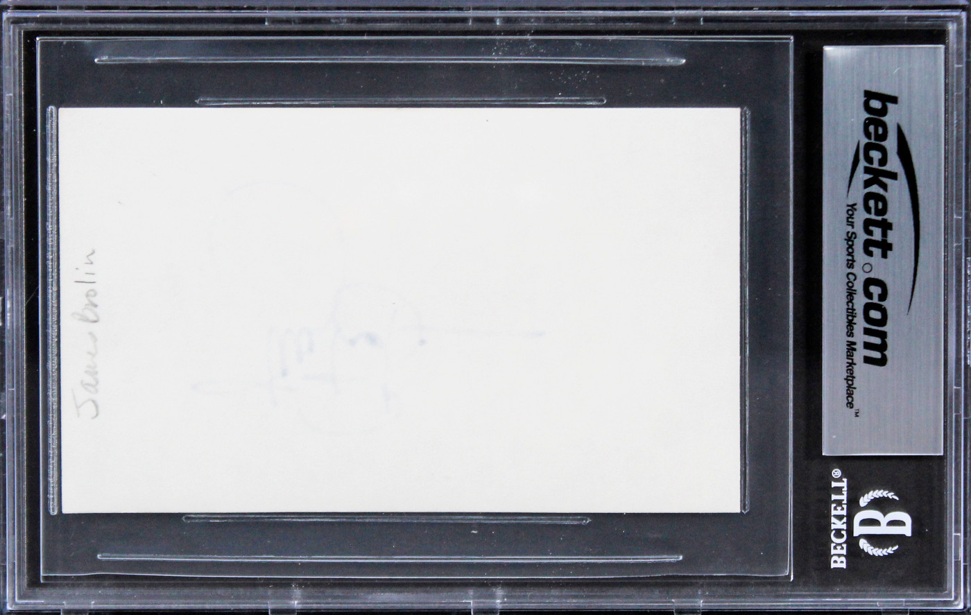 James Brolin The Amityville Horror Signed 3x5 Index Card Autographed BAS Slabbed