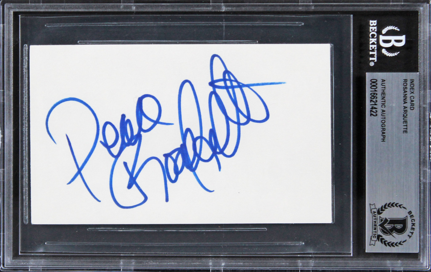 Rosanna Arquette Pulp Fiction Authentic Signed 3x5 Index Card BAS Slabbed 1 Version 1