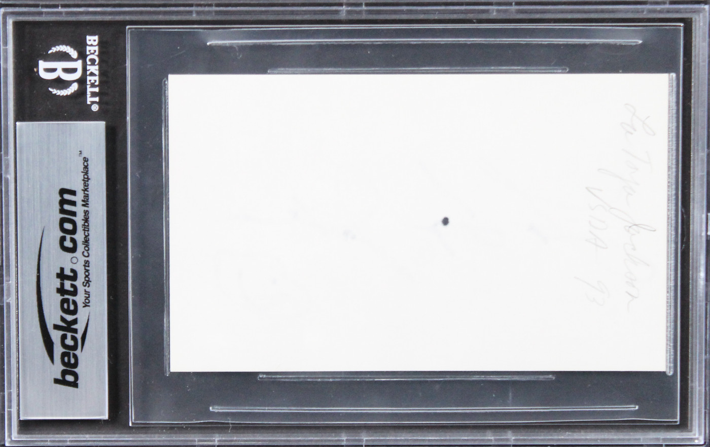 La Toya Jackson The Jacksons Authentic Signed 3x5 Index Card BAS Slabbed