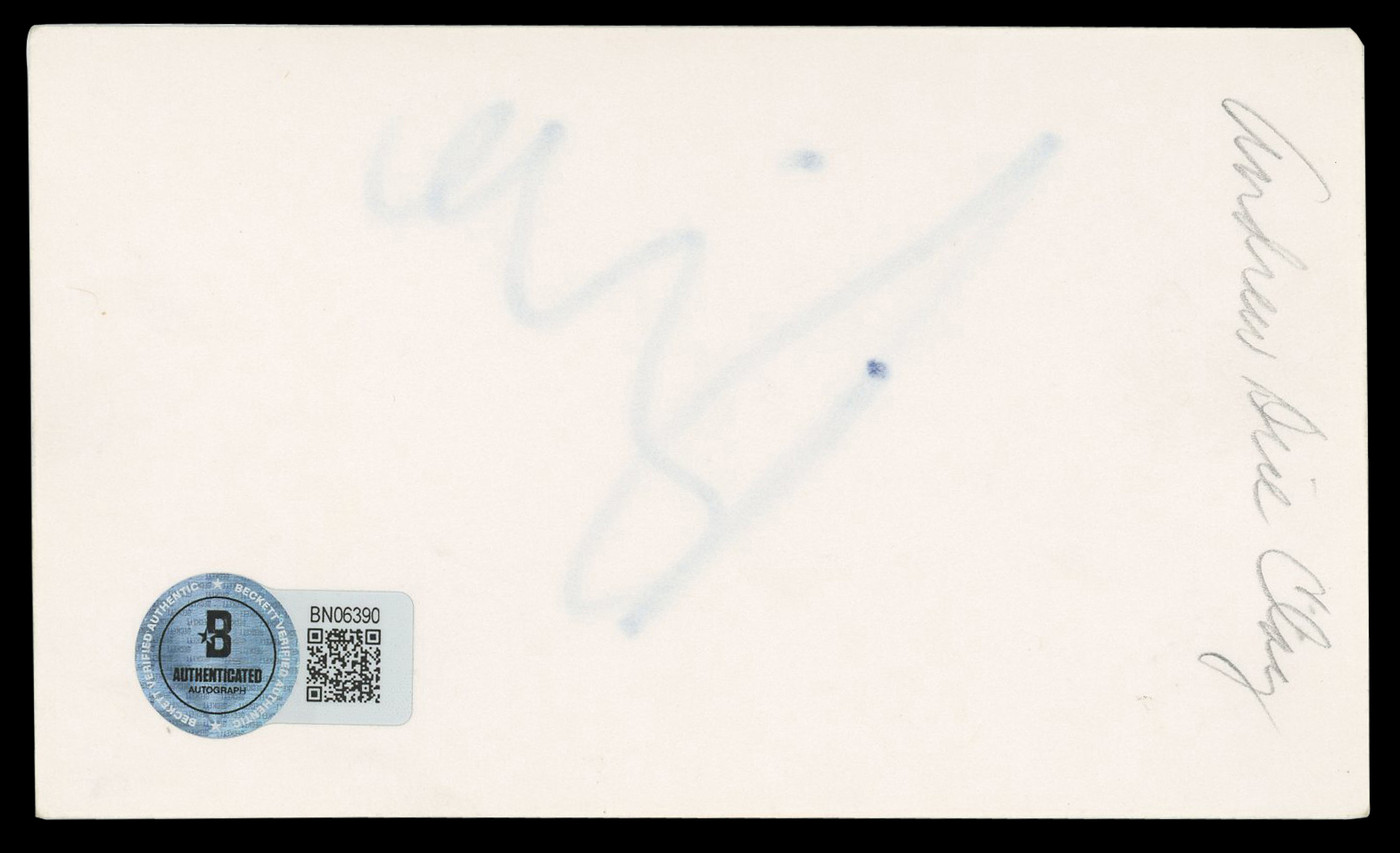 Andrew Dice Clay Authentic Signed 3x5 Index Card Autographed BAS #BN06390
