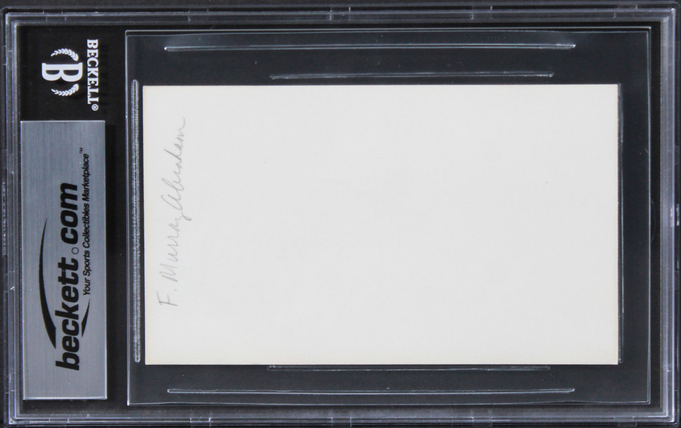 F. Murray Abraham The Grand Budapest Hotel Signed 3x5 Index Card BAS Slabbed 2