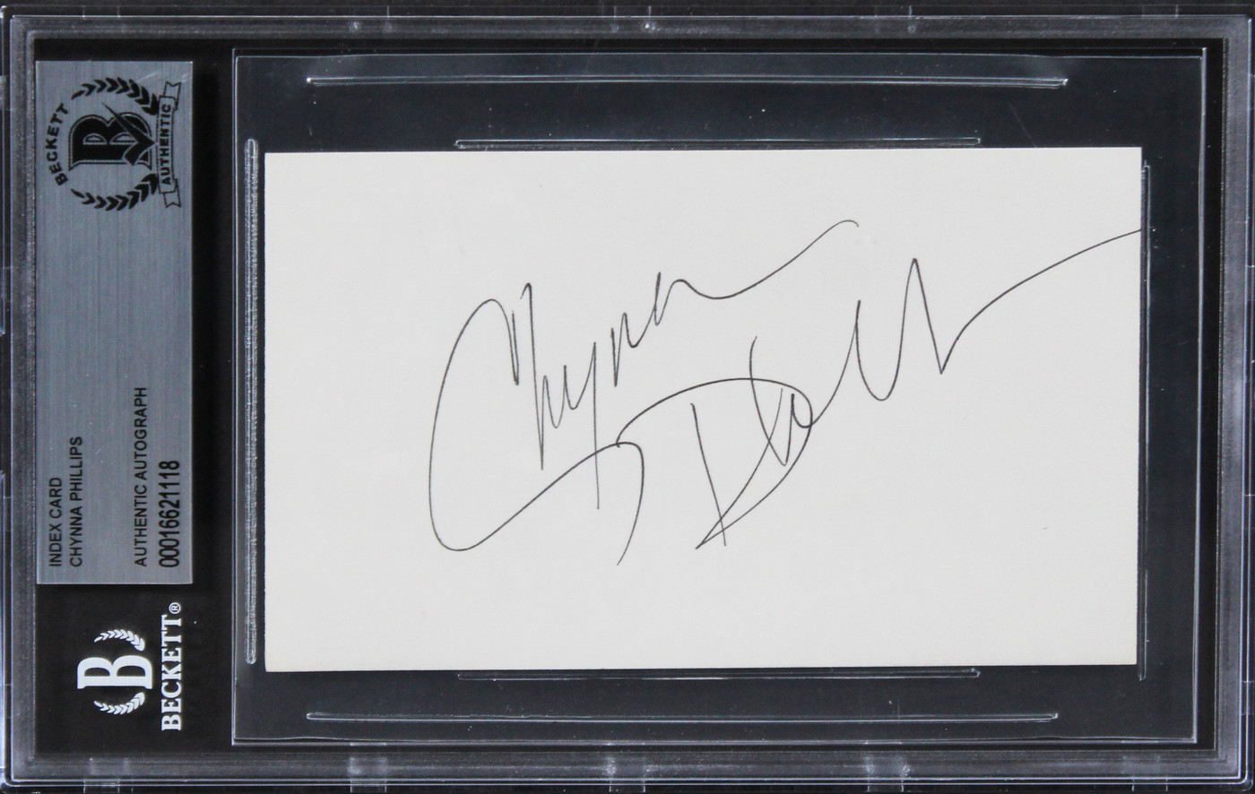 Chynna Phillips Bridesmaids Authentic Signed 3x5 Index Card BAS Slabbed 7