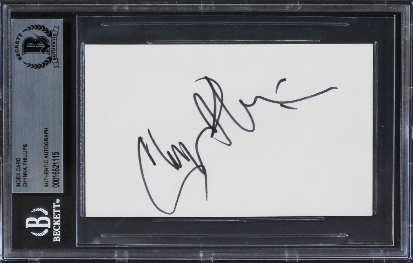 Chynna Phillips Bridesmaids Authentic Signed 3x5 Index Card BAS Slabbed 4