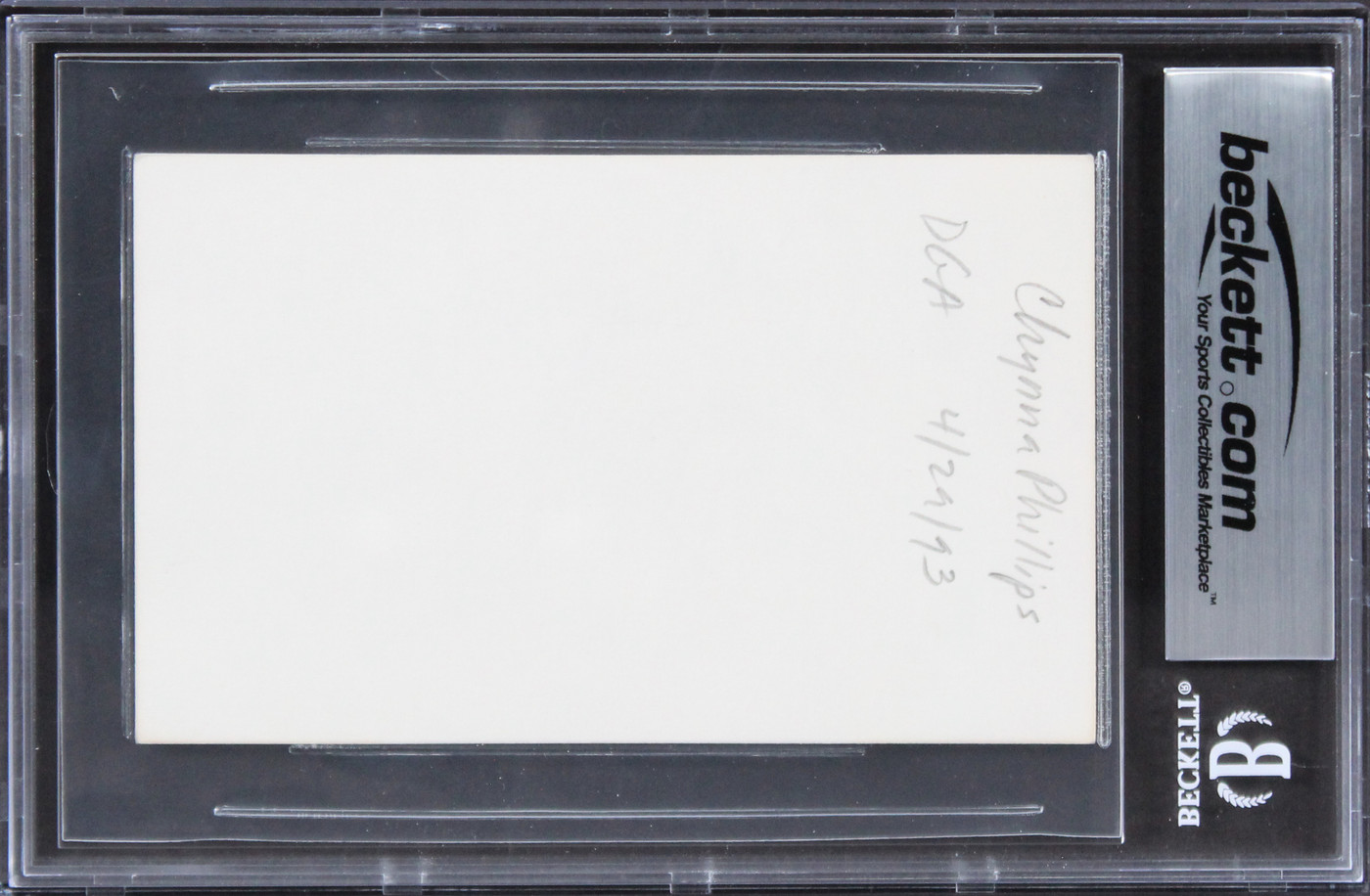 Chynna Phillips Bridesmaids Authentic Signed 3x5 Index Card BAS Slabbed 5