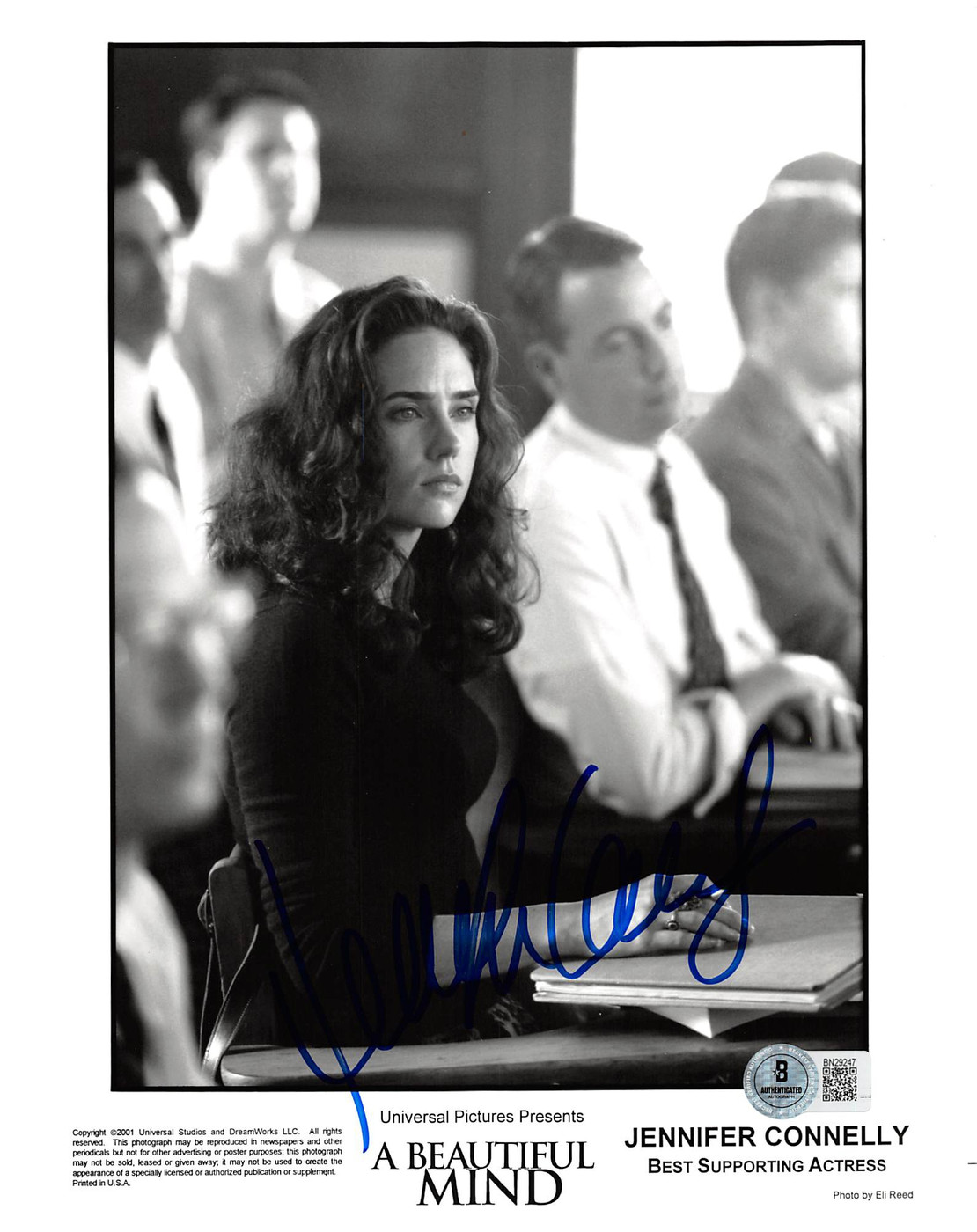 Jennifer Connelly サイン Jennifer Connelly Signed 8x10 Photo The Rocketeer Autographed JSA