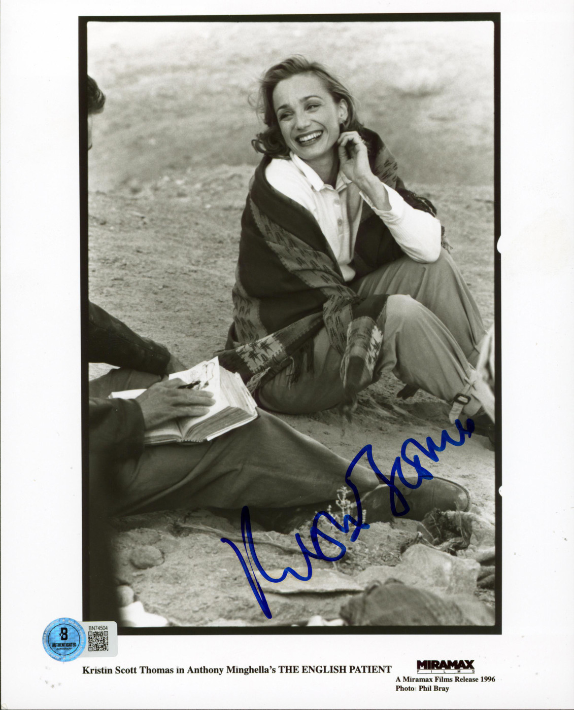 Kristin Scott Thomas The English Patient Signed 8x10 Photo BAS #BN74504