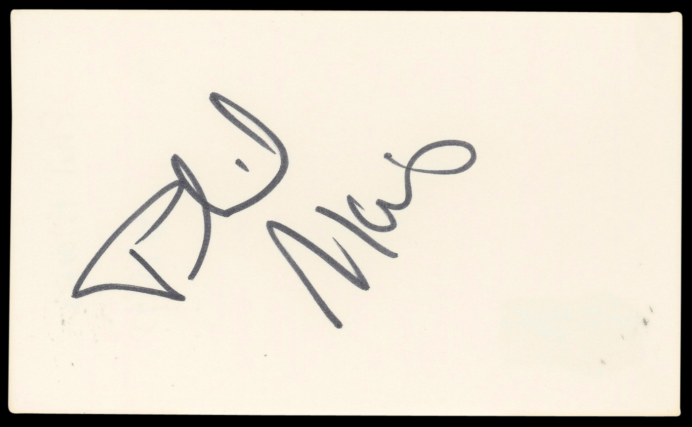 Phil Morris Meet the Spartans Authentic Signed 3x5 Index Card BAS #BN89115