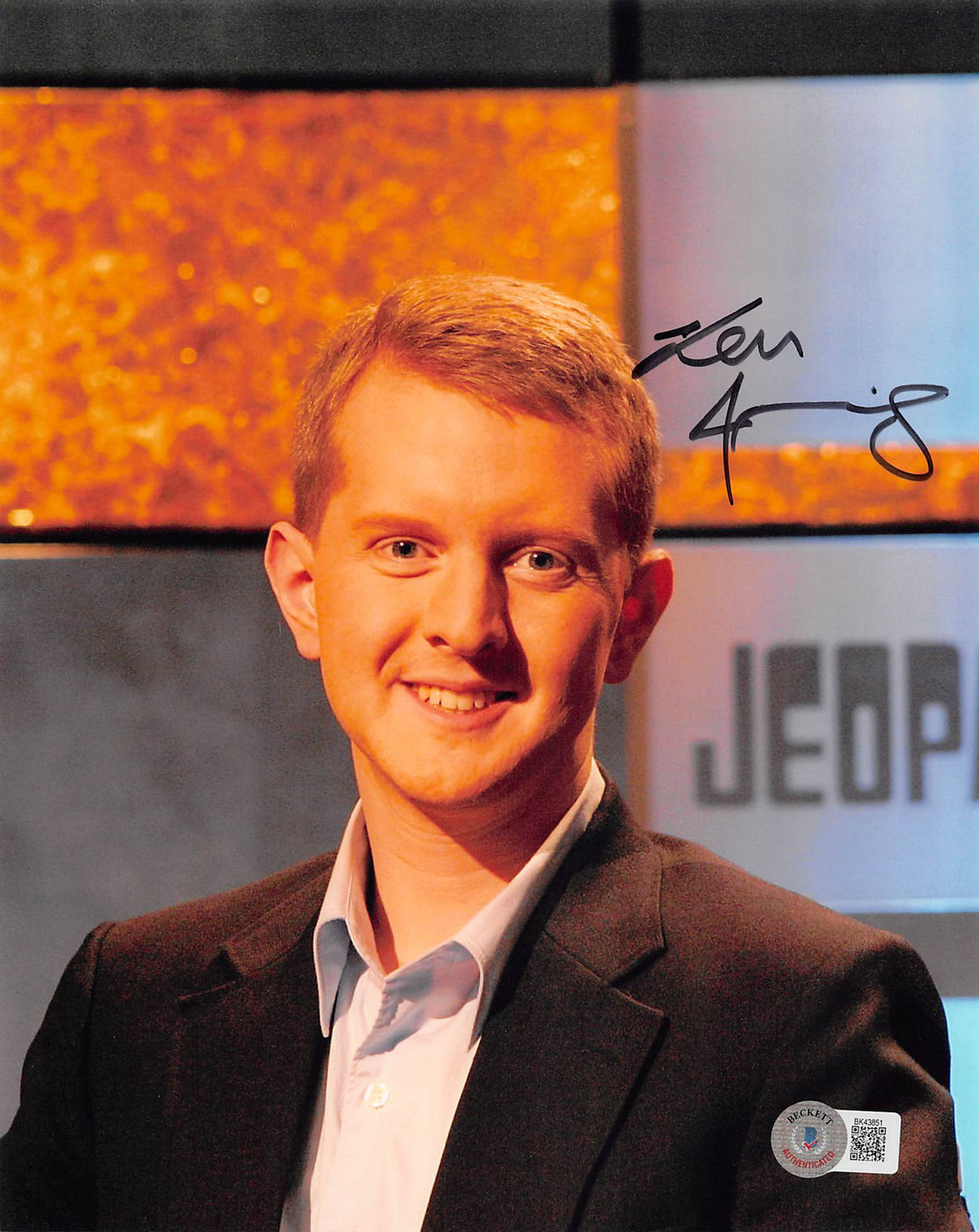 Ken Jennings Jeopardy! Authentic Signed 8x10 Vertical Photo Autographed BAS 1