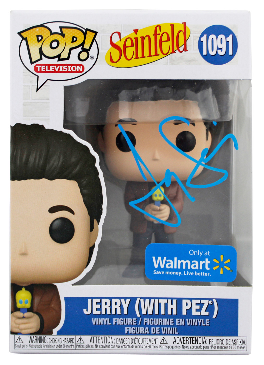 Jerry Seinfeld Signed #1091 w/ Pez Funko Pop Vinyl Figure w/ Blue Sig JSA
