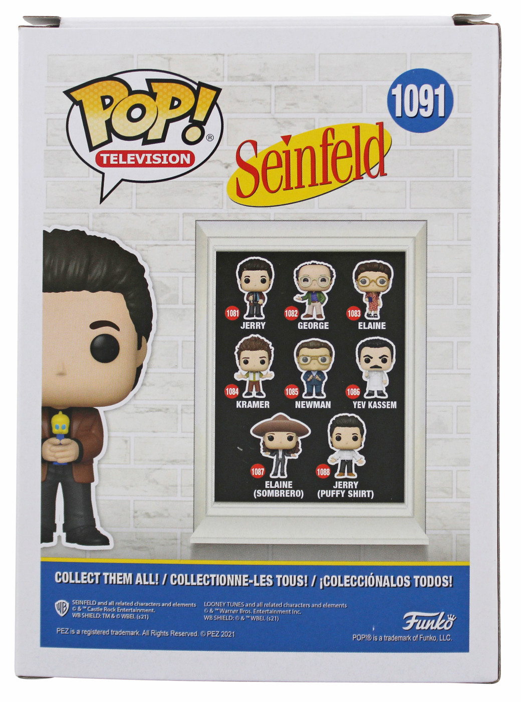 Jerry Seinfeld Signed #1091 w/ Pez Funko Pop Vinyl Figure w/ Blue Sig JSA