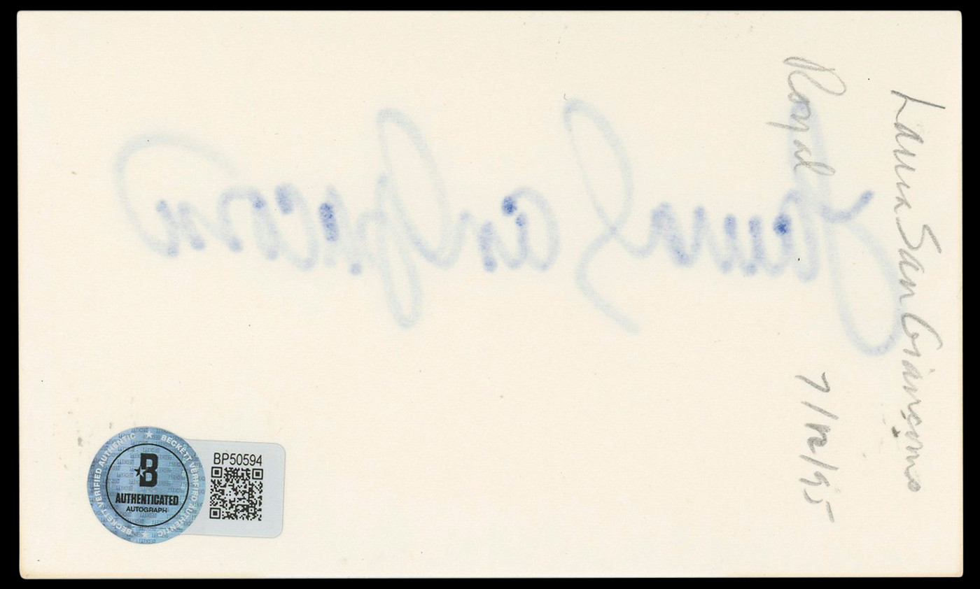 Laura San Giacomo Pretty Woman Authentic Signed 3x5 Index Card BAS