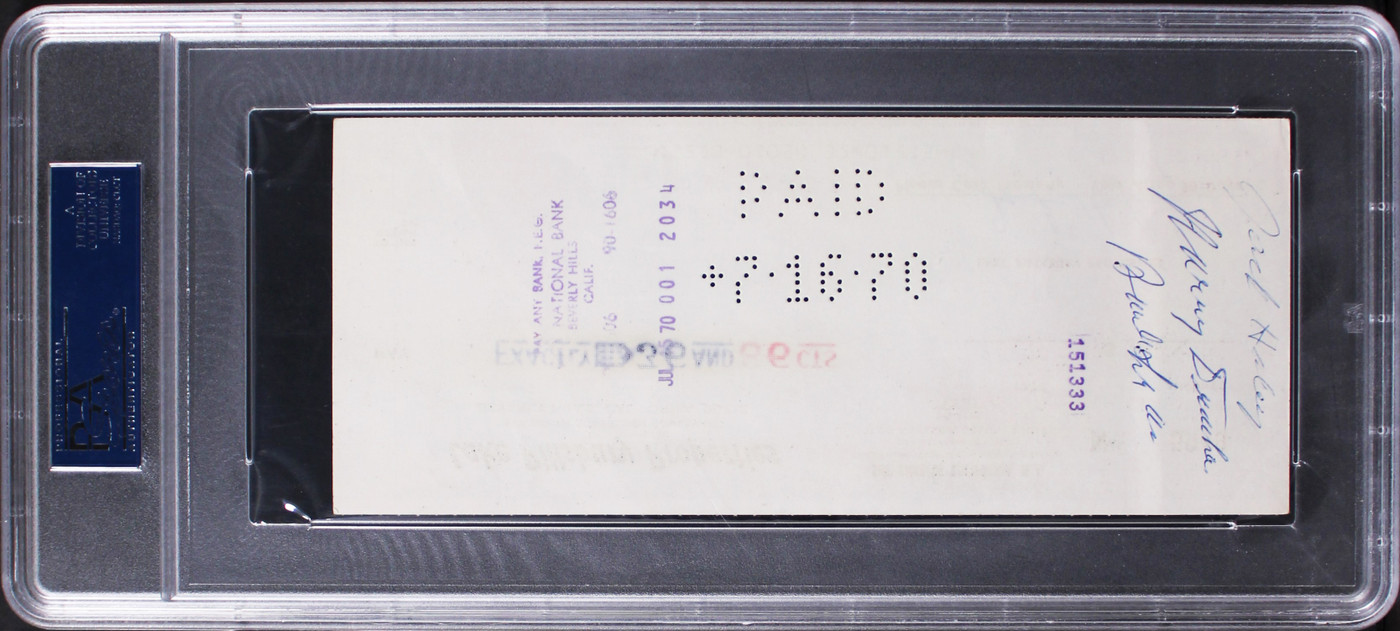 Jack Haley The Wizard Of Oz Double Signed 3.5X8.5 1970 Check PSA/DNA Slabbed
