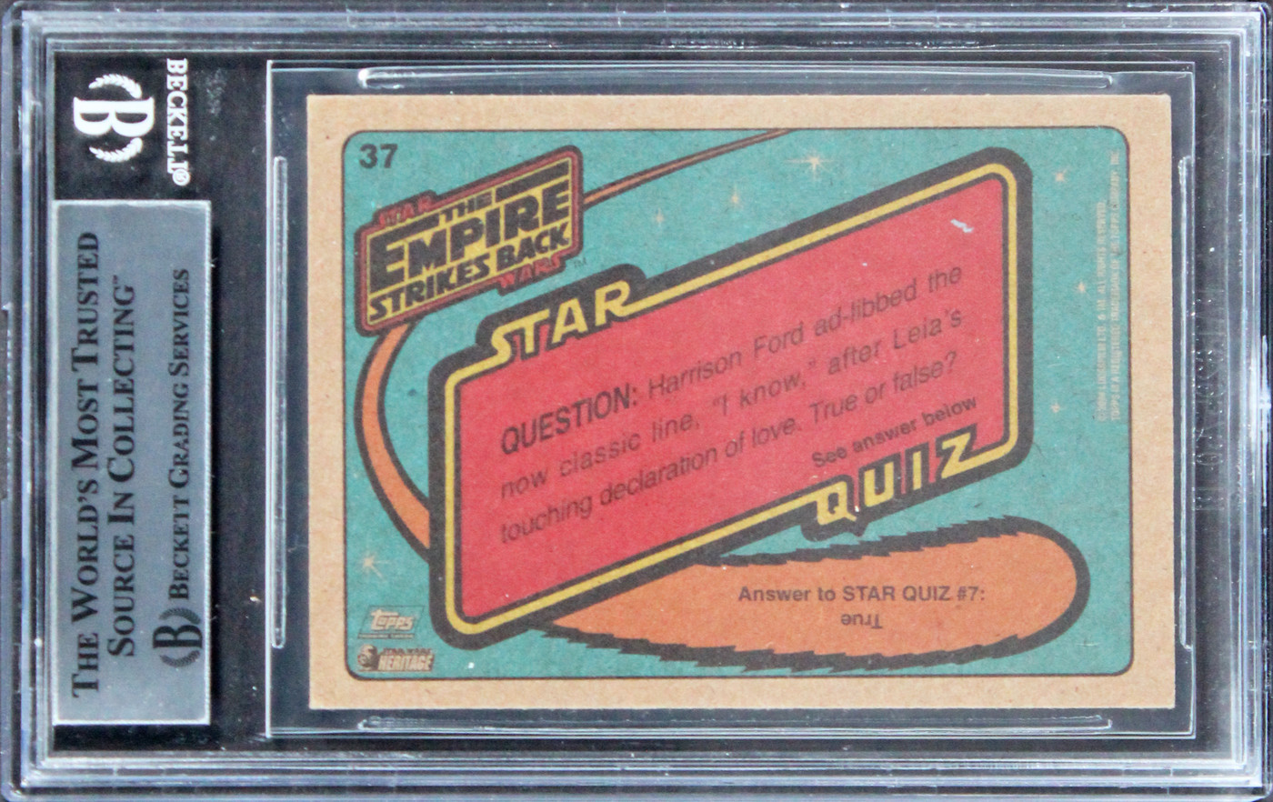 Star Wars (4) Jones, Prowse +2 Signed 2004 Star Wars Heritage #37 Card BAS Slab