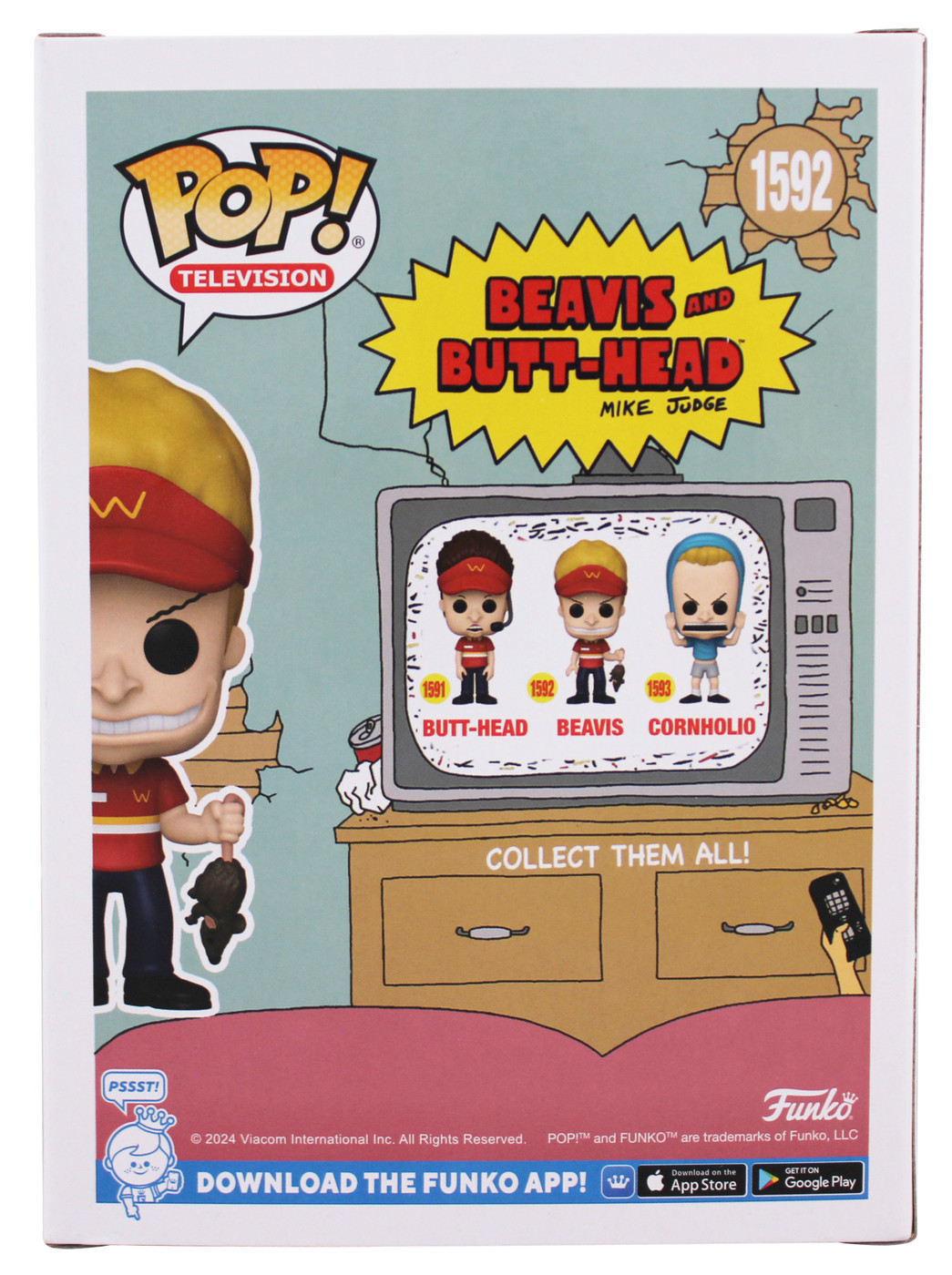 Mike Judge Beavis & Butthead Signed #1592 Funko Pop Vinyl Figure