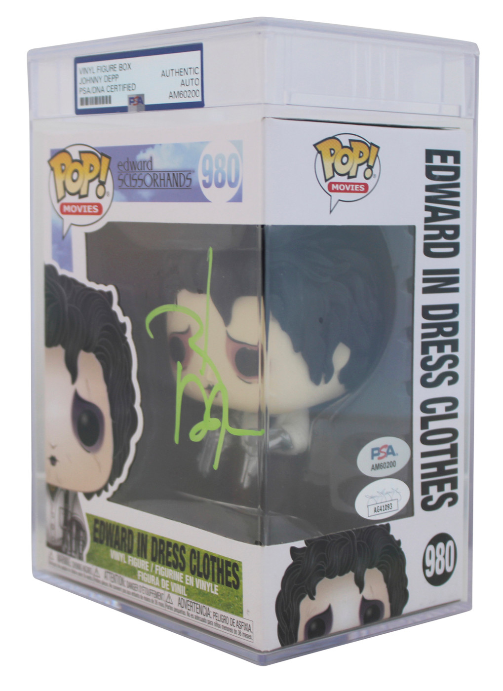 Johnny Depp Edward Scissorhands Signed #980 Funko Pop Vinyl Figure