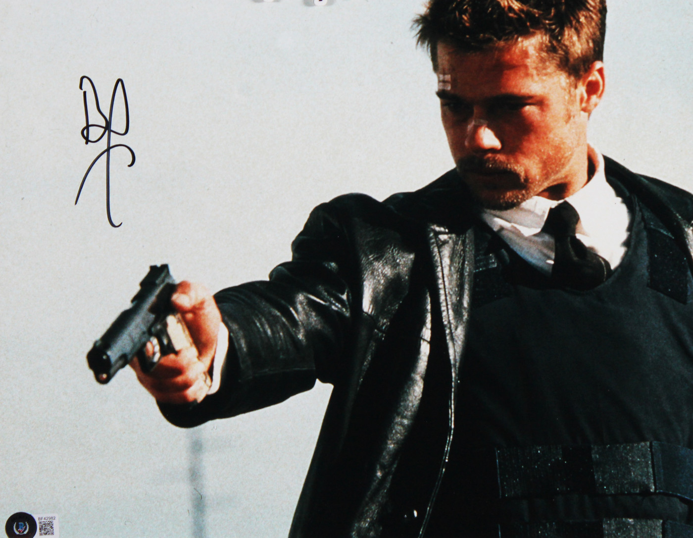 Brad Pitt Seven Authentic Signed 11x14 Framed Photo Autographed BAS #BF42982