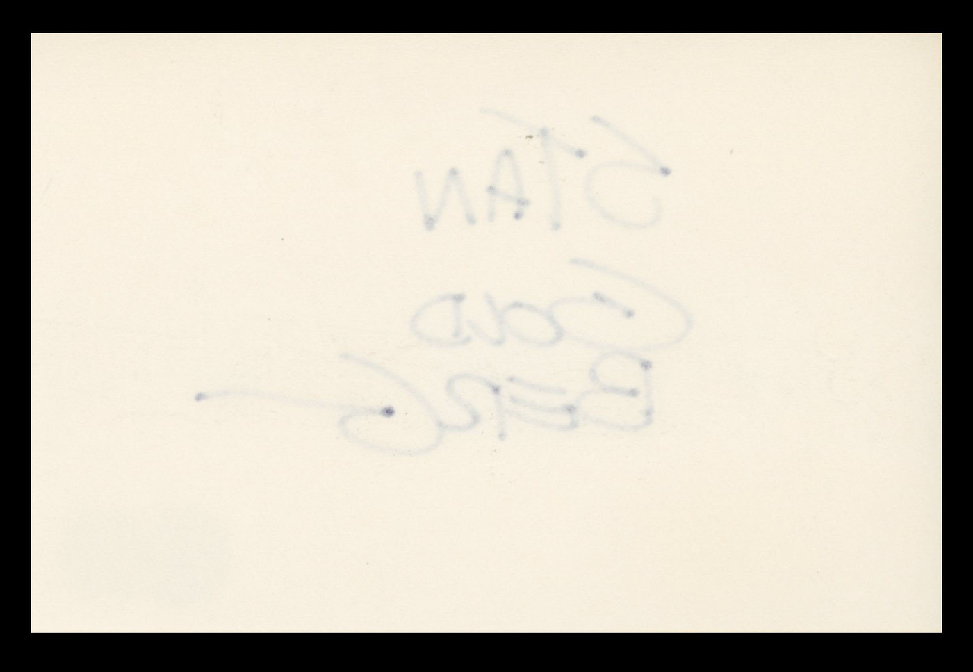 Stan Goldberg Comic Book Artist Authentic Signed 4x6 Index Card BAS #BS29380