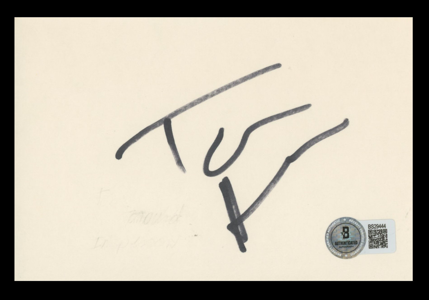 Tom Sizemore Saving Private Ryan Authentic Signed 4x6 Index Card BAS #BS29444