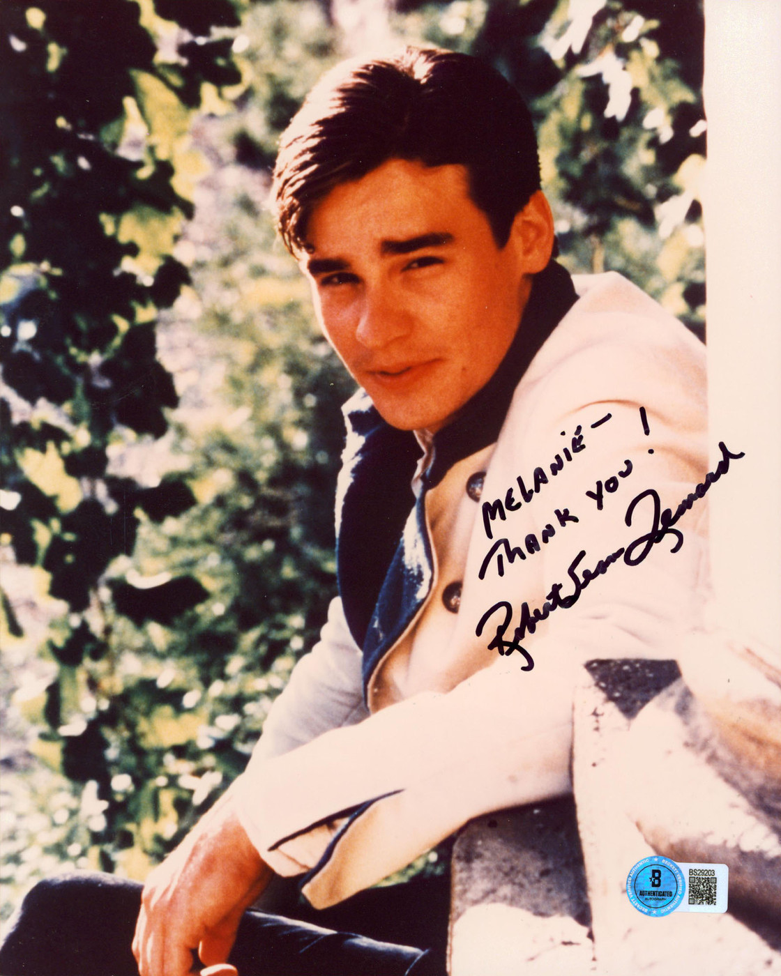 Robert Sean Leonard House "Melanie- Thank You!"   Signed 8x10 Photo BAS #BS29203