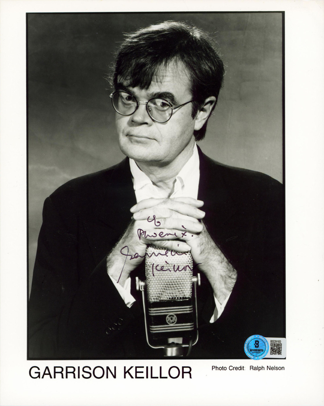 Garrison Keillor A Prairie Home Companion "Phoenix!" Signed 8x10 Photo BAS