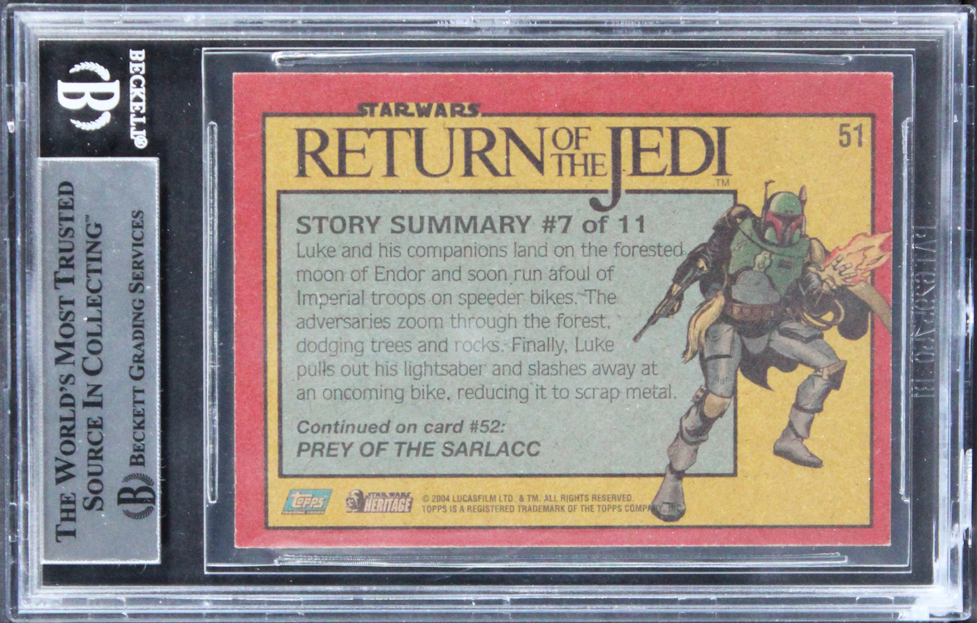 Star Wars (6) Bulloch, Wingreen +4 Signed 2004 SW Heritage #51 Card BAS Slabbed