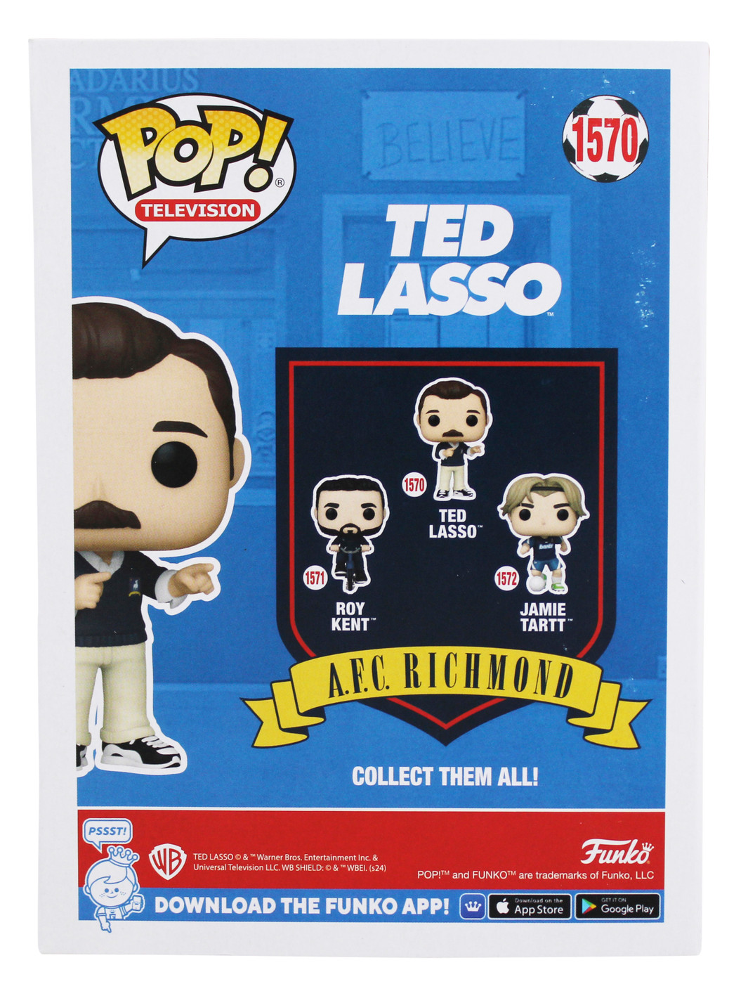 Jason Sudeikis Signed Ted Lasso #1570 Funko Pop Vinyl Figure JSA